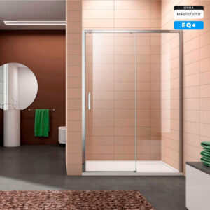 Frontal de duche com 1 porta fixa e 1 móvel - VENEZA