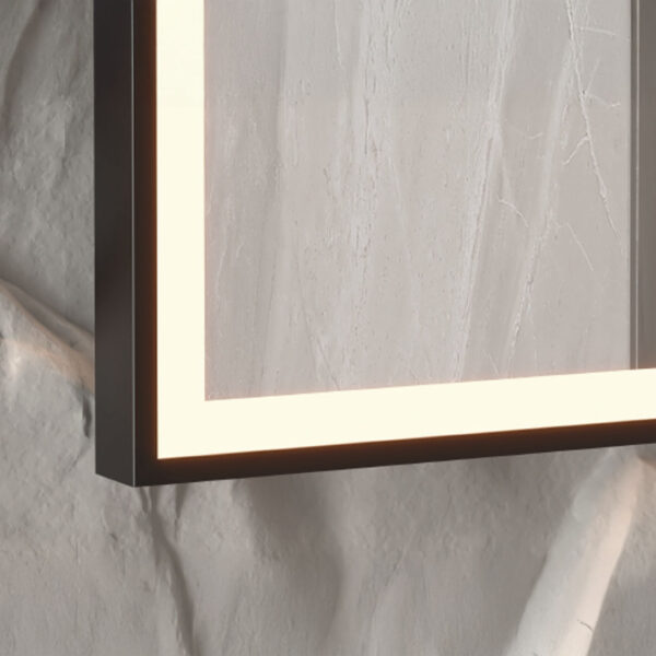 Espelho LED borda preta retangular - PEGASUS - Image 3