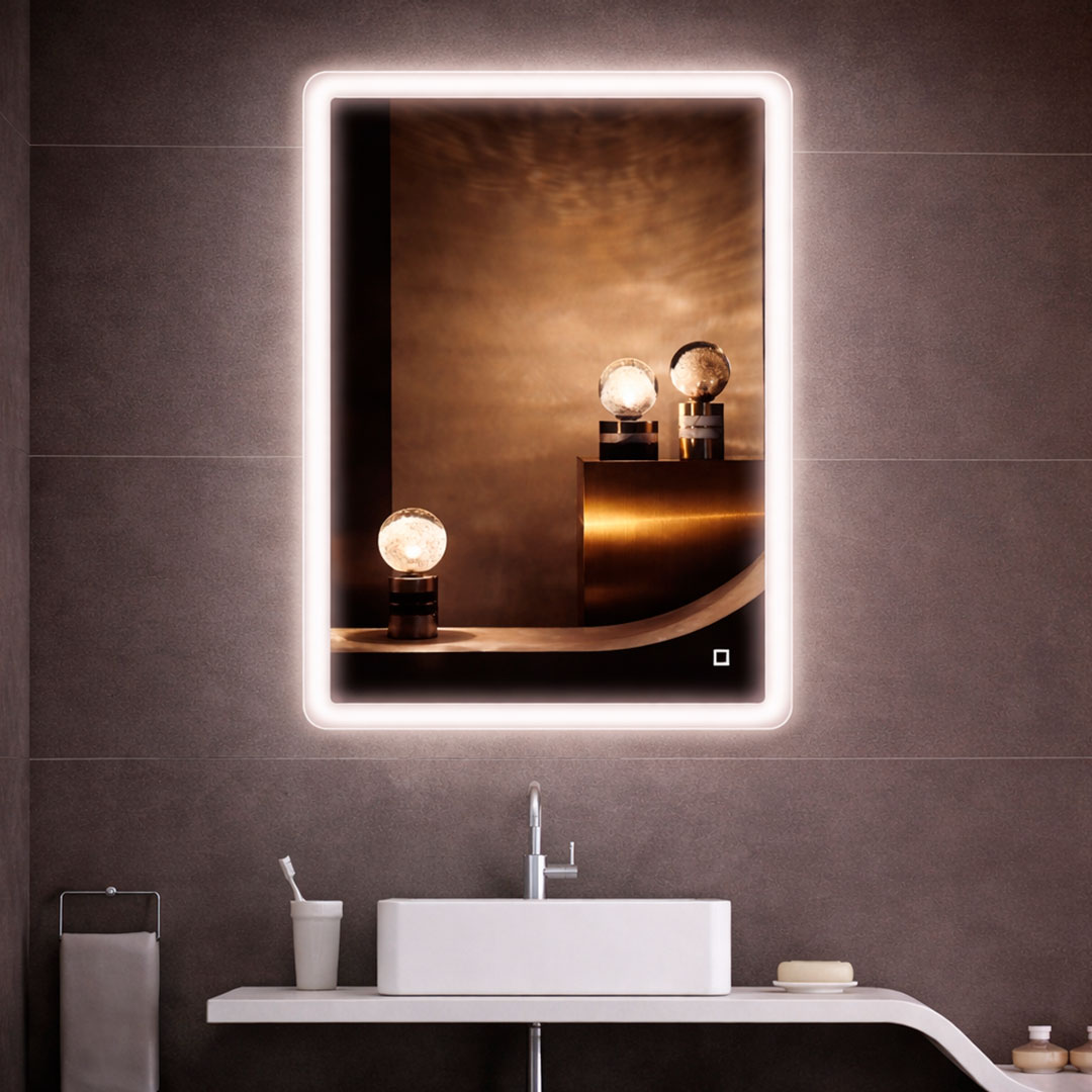 Espelho LED retangular 100x60cm + desembaciador - NANTES - Image 2