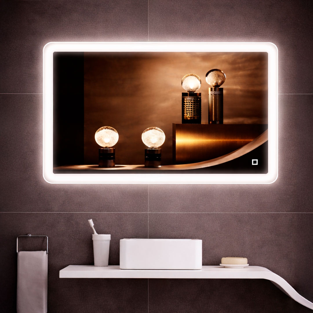 Espelho LED retangular 100x60cm + desembaciador - NANTES