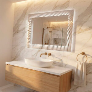 Espelho LED retangular 100x60cm c/ desembaciador - MONTBLANC