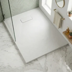 Base de duche para casa de banho antiderrapante smc branca