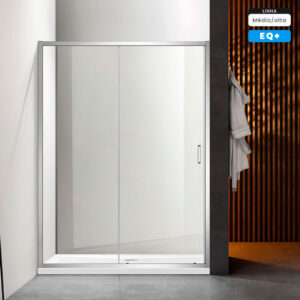Frontal de duche com 1 porta fixa e 1 móvel - NÁPOLES