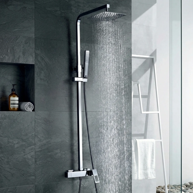 Conjunto de duche para casa de banho modelo suecia cor cromado