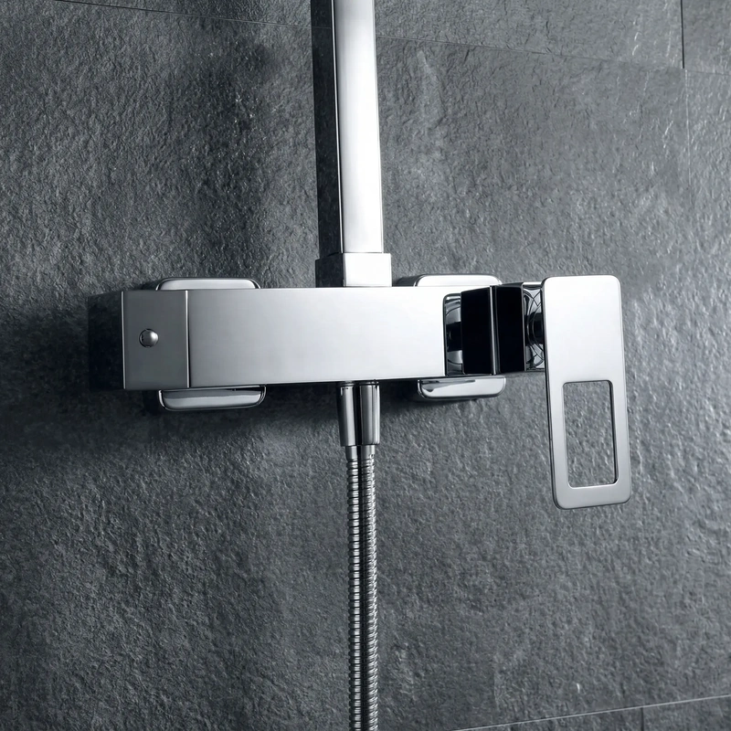 Conjunto de duche para casa de banho modelo suecia cor cromado