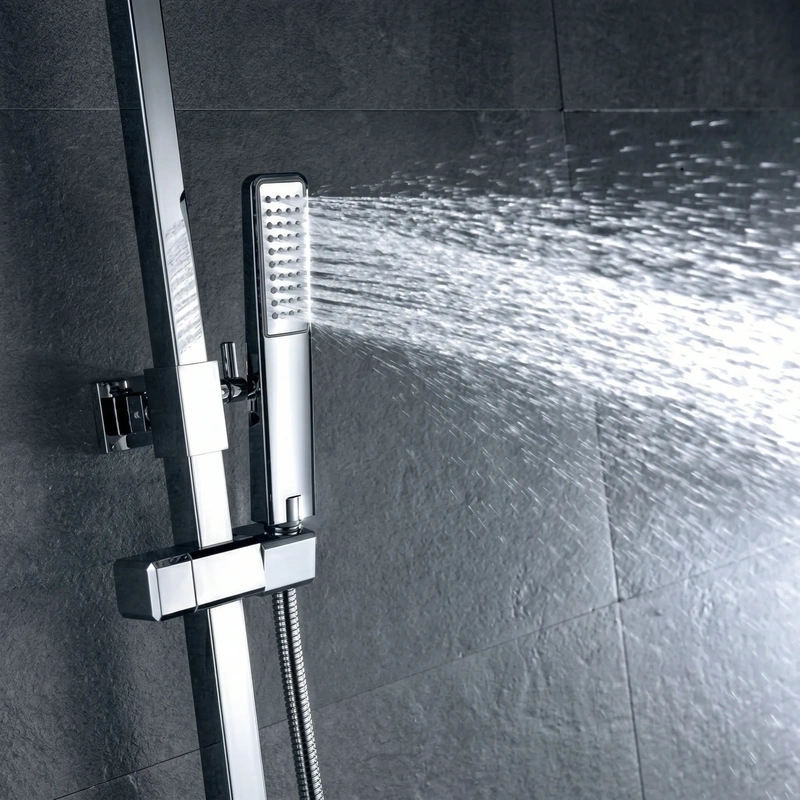 Conjunto de duche para casa de banho modelo suecia cor cromado