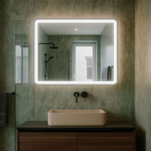 Espelho LED botão on/off + desembaciador - URANO