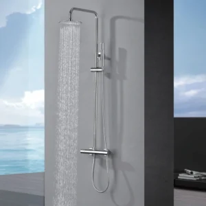 Conjunto de duche para casa de banho modelo monza termostático cor cromado