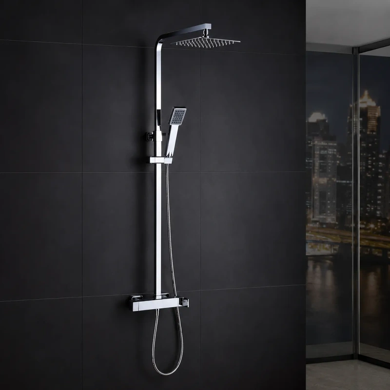 Conjunto de duche para casa de banho modelo fiyi cor cromado