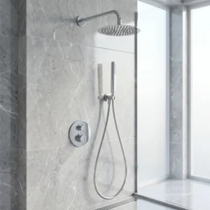 Chuveiro de embutir na parede cromado modelo napoles