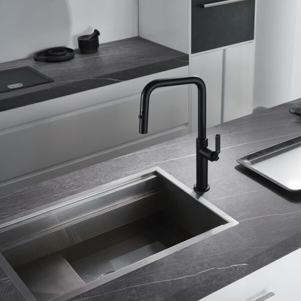 Torneira de bancada para cozinha preto NIZA - Image 3