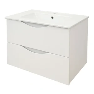 Movel de casa de banho suspenso com lavatório modelo 4line cor branco