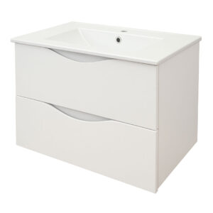 Móvel suspenso 4LINE 80cm branco + Lavatório