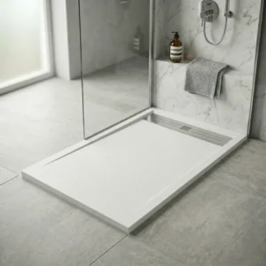 Base de duche para casa de banho antiderrapante resina modelo candor cor branca