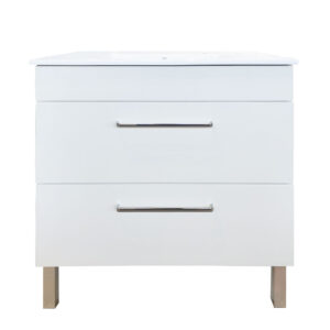 Móvel com pés FITTE 80cm branco + Lavatório