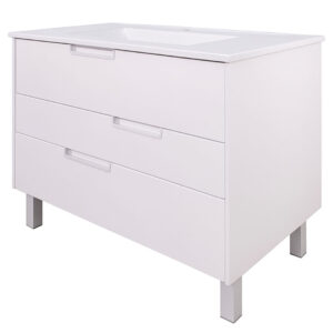 Móvel com pés NEW SOLAR 100cm branco + Lavatório