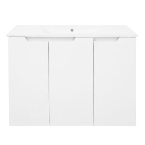 Móvel suspenso LORENA 100cm branco + Lavatório