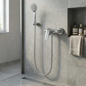 Chuveiro para casa de banho cromado modelo grove