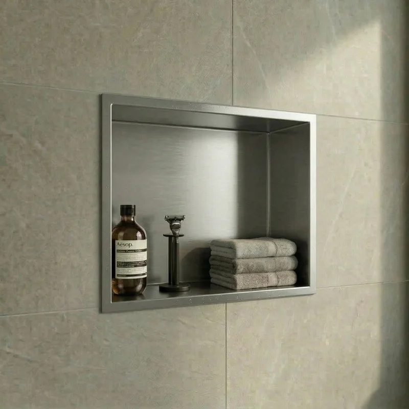 Nicho para casa de banho sem led inox 30cm