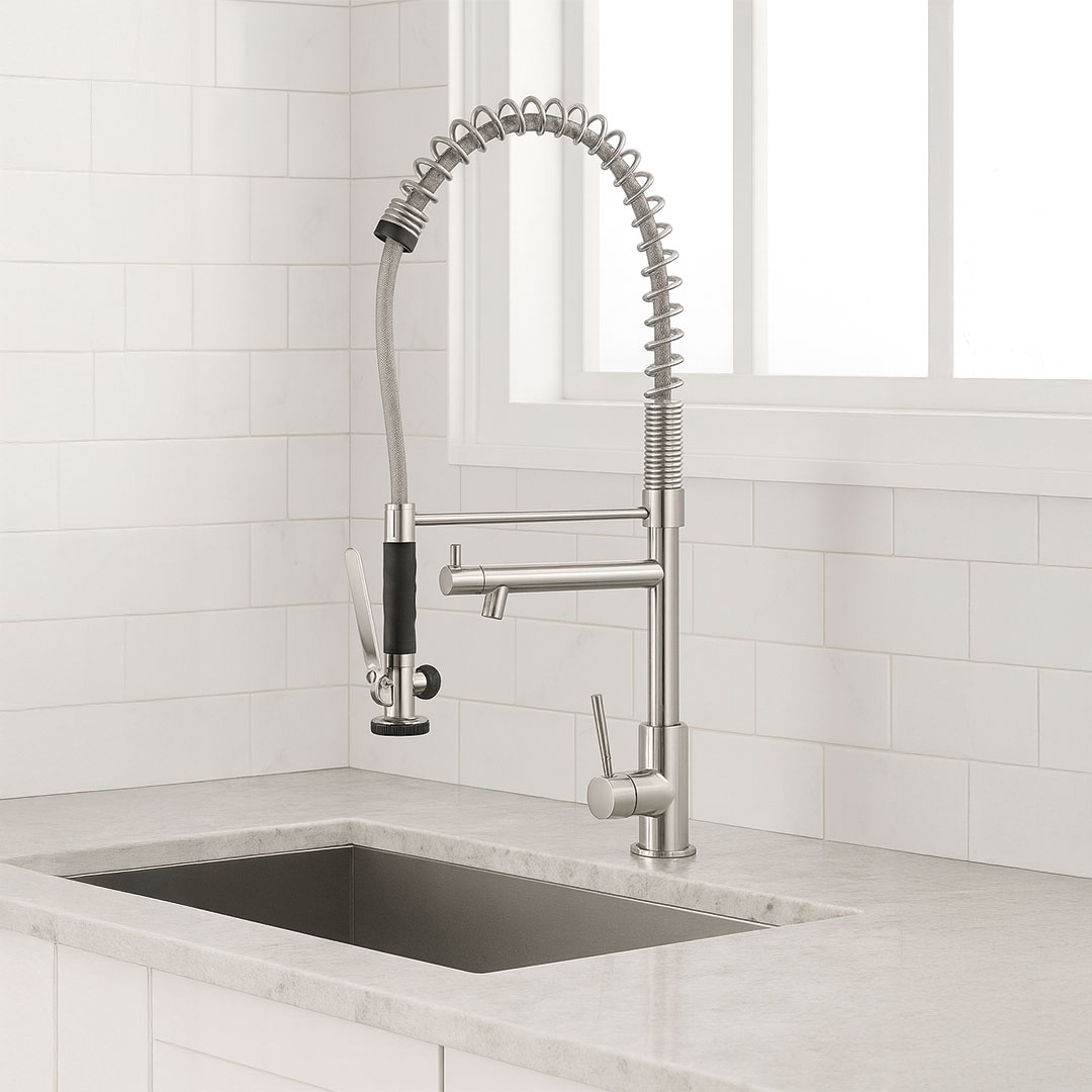 Torneira de bancada industrial para cozinha INOX - Image 2