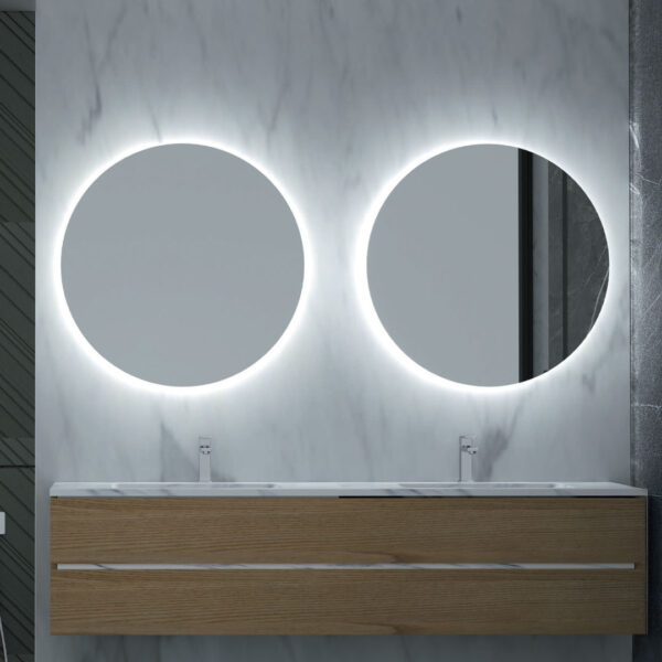 Espelho LED redondo 50cm luz fria - OPORTO