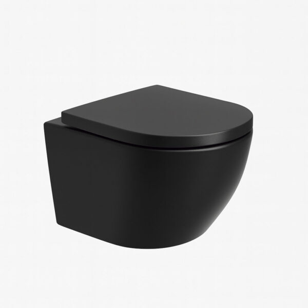 Sanita suspensa com tampo soft-close preto mate - FARO