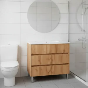 Movel de casa de banho com pés cor hércules modelo albi com lavatório