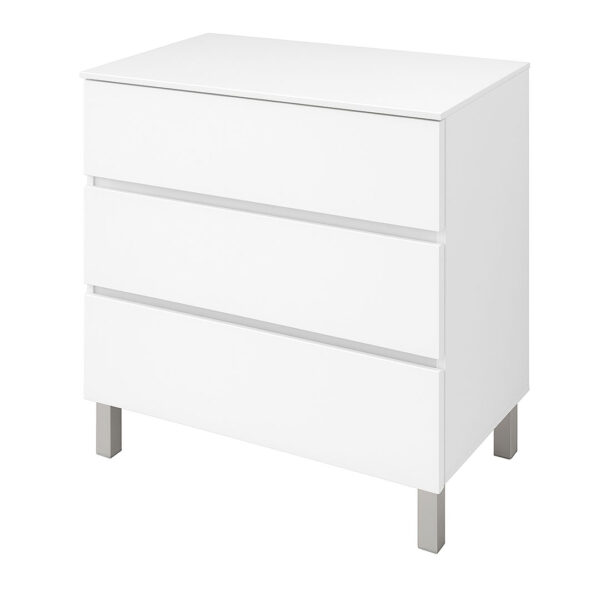 Móvel wc 80cm branco com 3 gavetas e pés - ALBI - Image 3