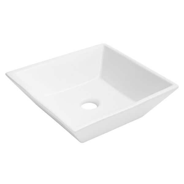 Lavatório de pousar retangular branco - OURENSE