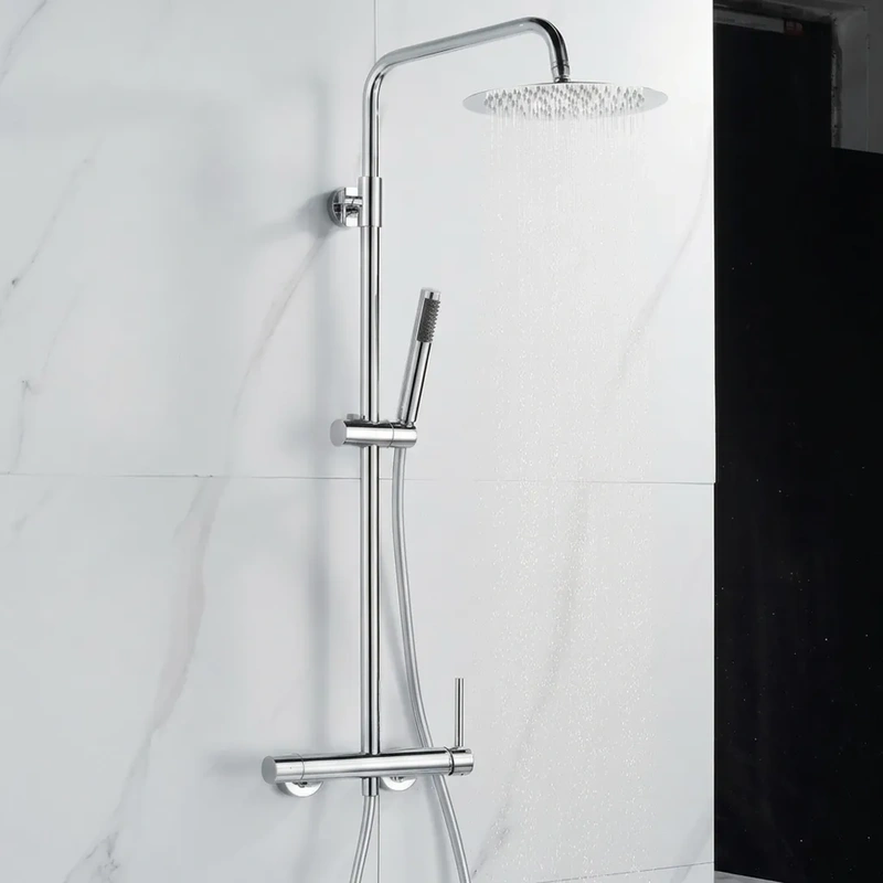 Conjunto de chuveiro para casa de banho modelo nantes cor cromado