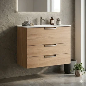 Movel de casa de banho com pés cor denver modelo dedicato com lavatório