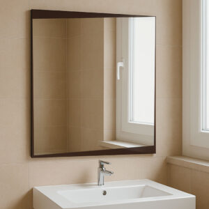 Espelho liso 100x60cm oblíquo cor chocolate - COOL