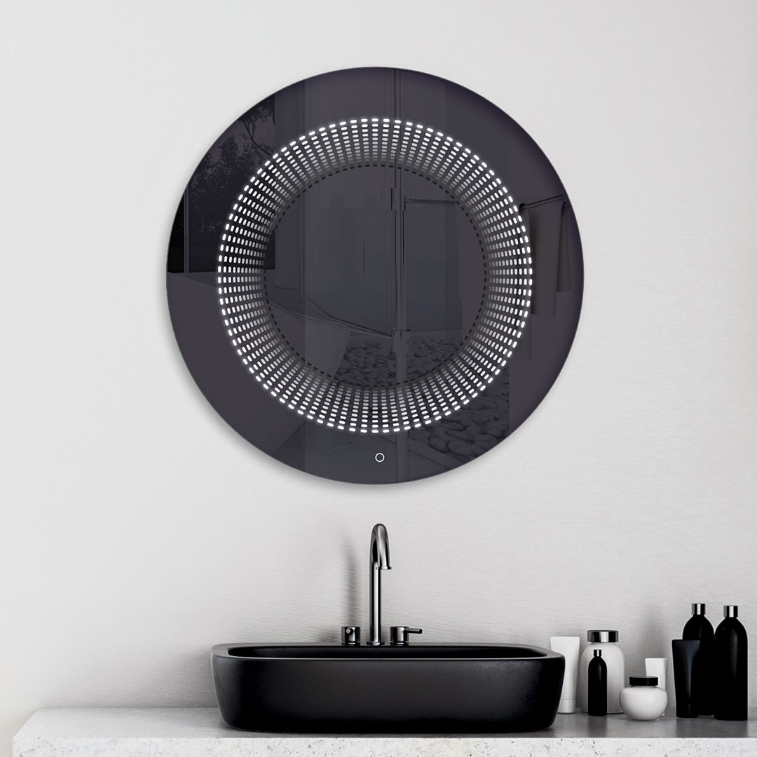 Espelho LED retangular 70cm c/ efeito 3D - BADEN