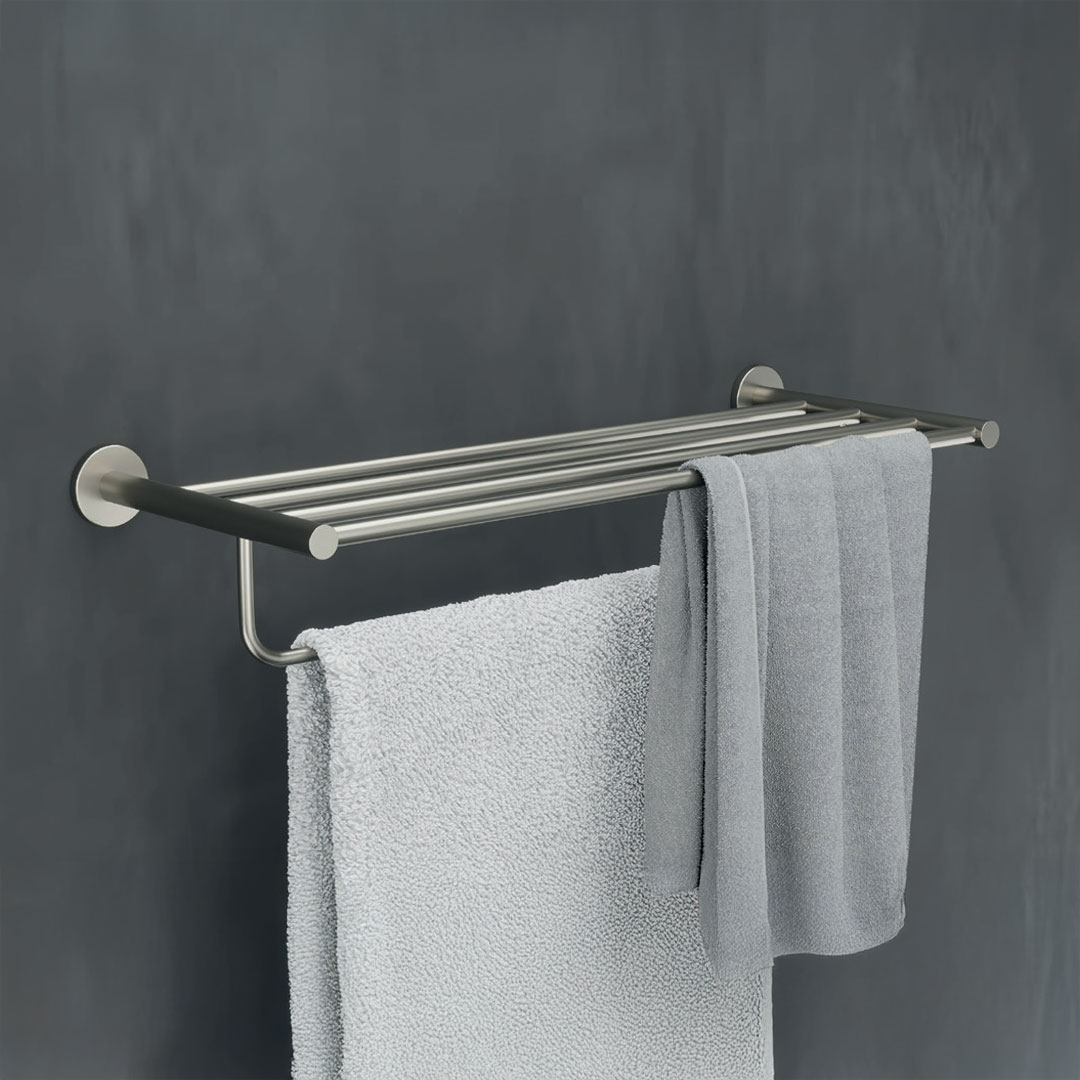 Essential toalheiro múltiplo inox escovado-MEDIMEX