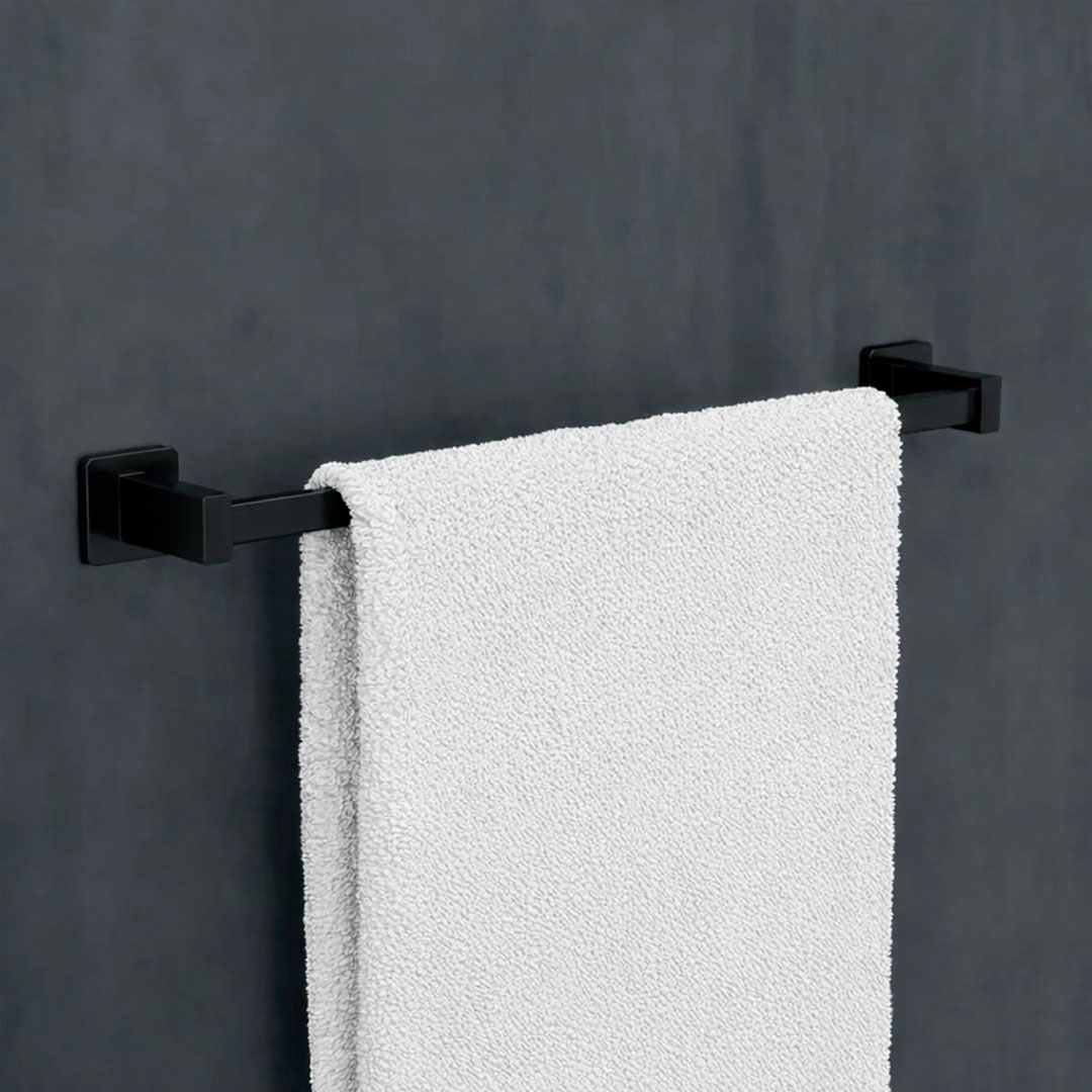 Technic toalheiro de parede 50cm preto mate -MEDIMEX