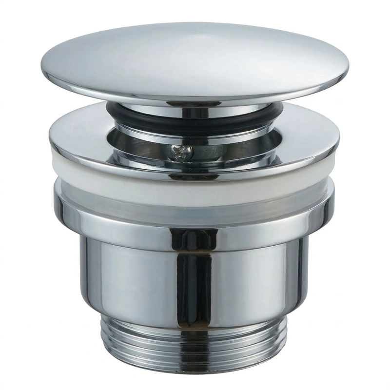 Valvula clic-clac para lavatório na cor cromada