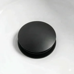 Valvula clic-clac para lavatório na cor preto mate