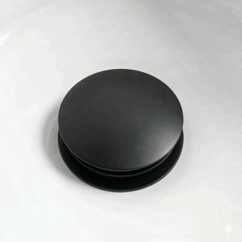 Valvula clic-clac para lavatório na cor preto mate