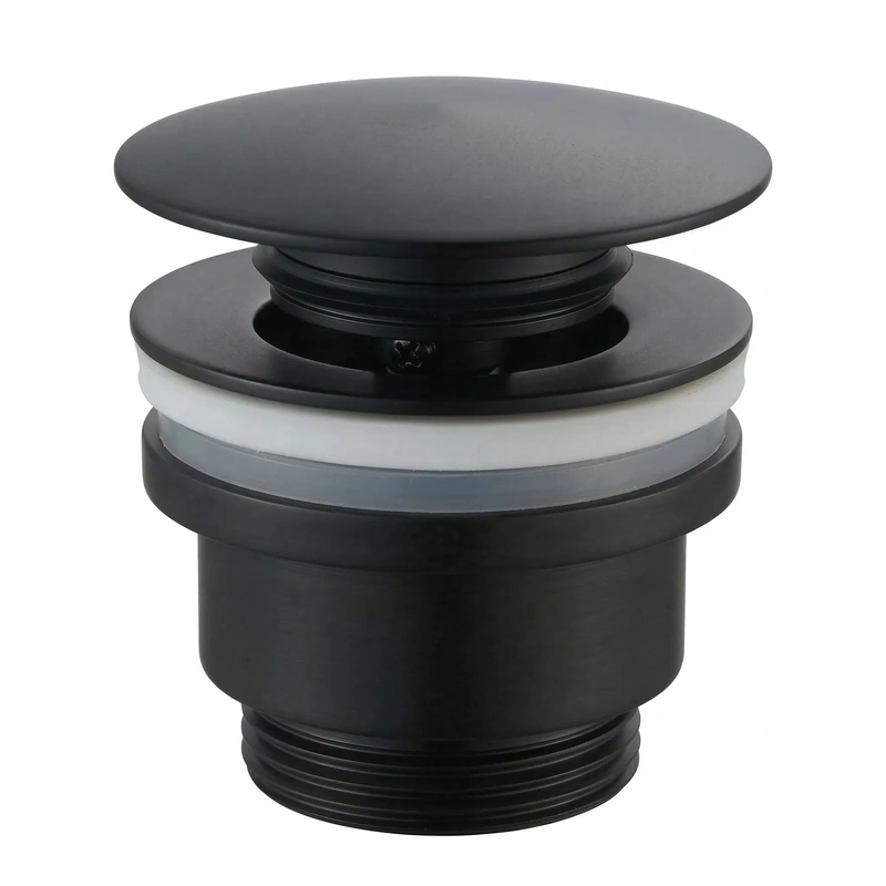 Valvula clic-clac para lavatório na cor preto mate