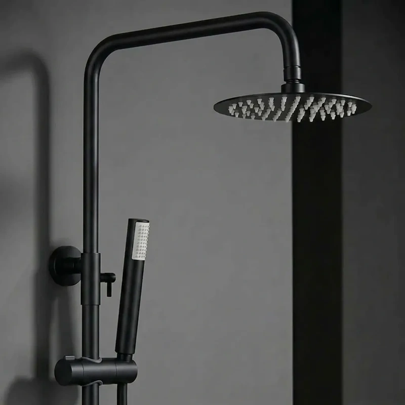 Conjunto de duche para casa de banho modelo monza cor preto mate