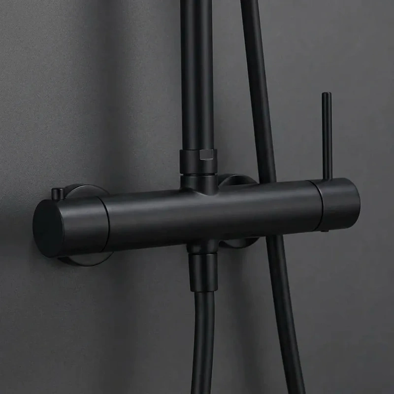 Conjunto de duche para casa de banho modelo monza cor preto mate