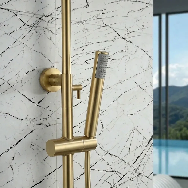 rampa-de-duche-para-casa-de-banho-modelo-line-cor-ouro-escovado