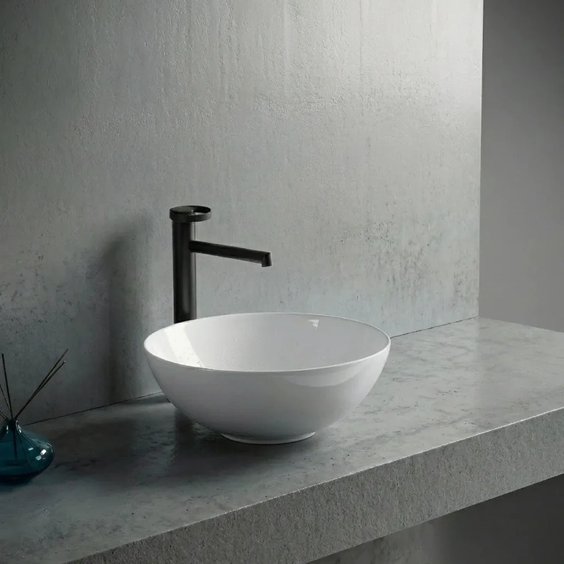 Lavatório de pousar para casa de banho modelo coimbra cor branco