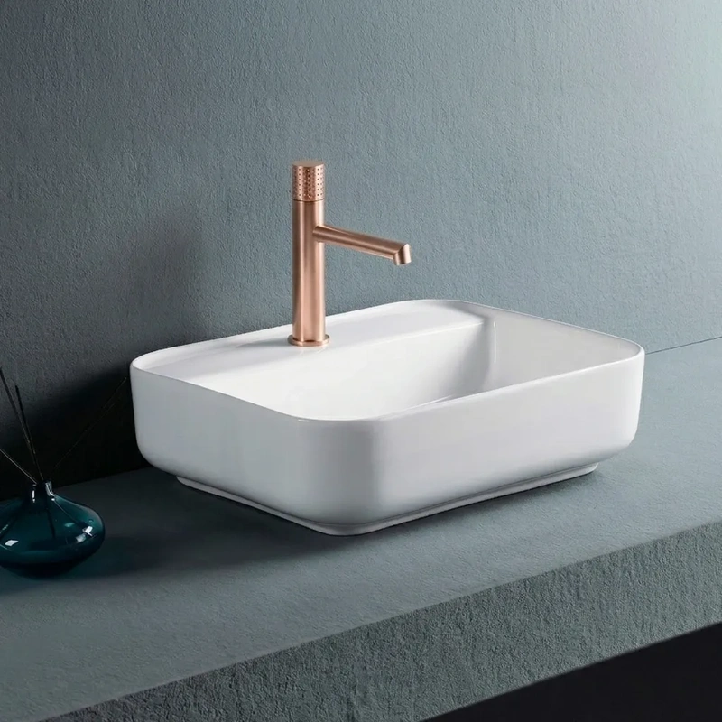 Lavatório de pousar para casa de banho modelo évora cor branco