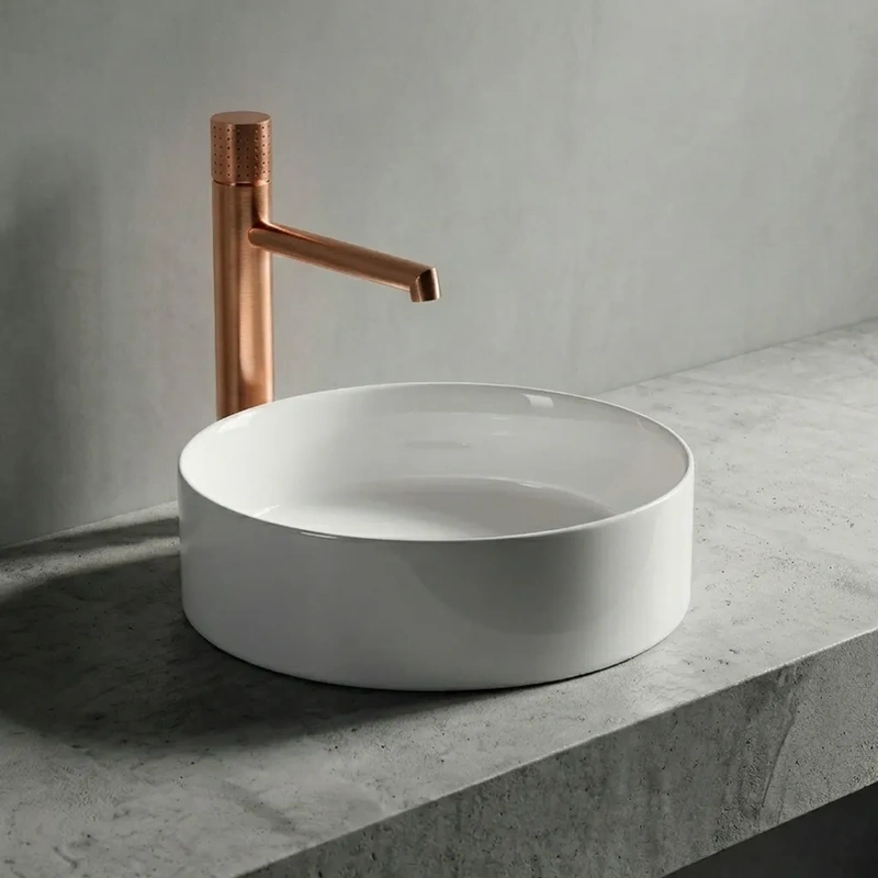 Lavatório de pousar para casa de banho modelo guarda cor branco