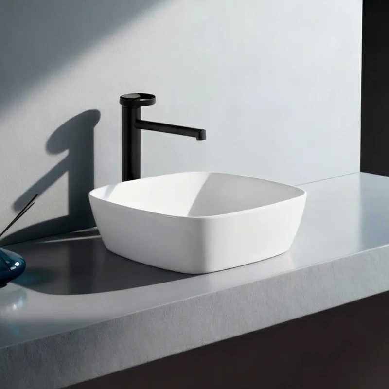 Lavatório de pousar para casa de banho modelo guimarães cor branco