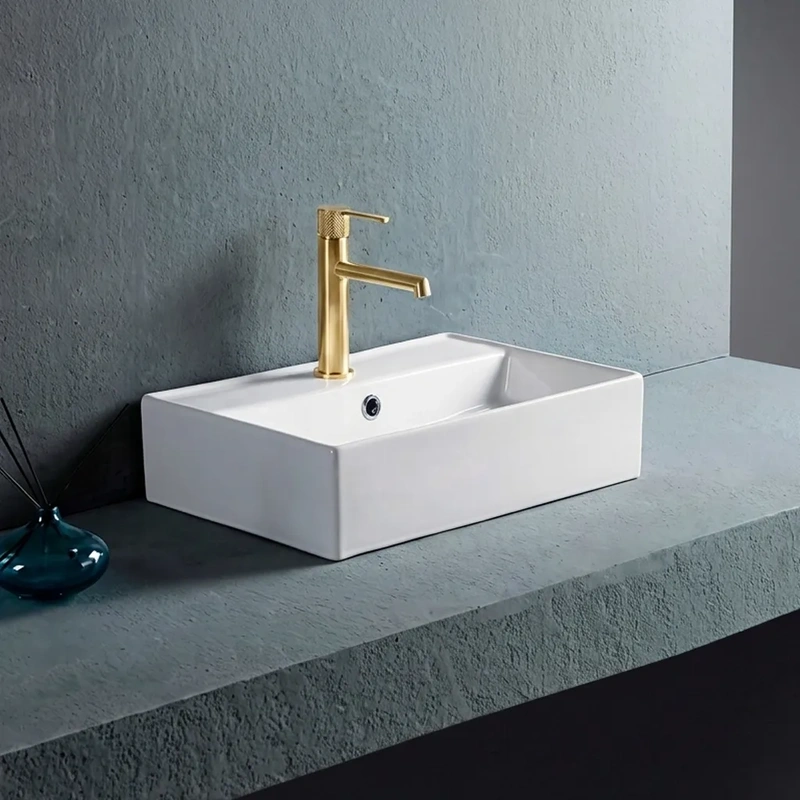 Lavatório de pousar para casa de banho modelo tomar cor branco